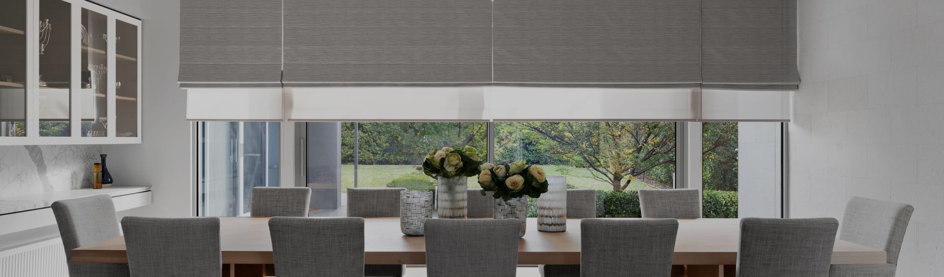 Roman blinds in a contemporary Melbourne home