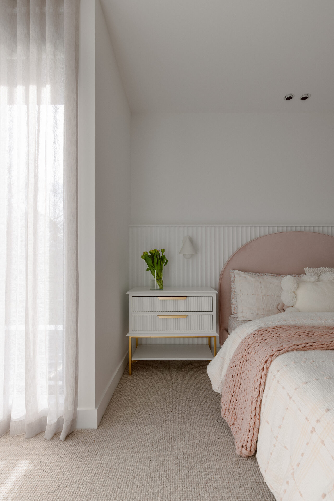 Cosy bedroom with sheer curtains and blockout blinds β Berwick