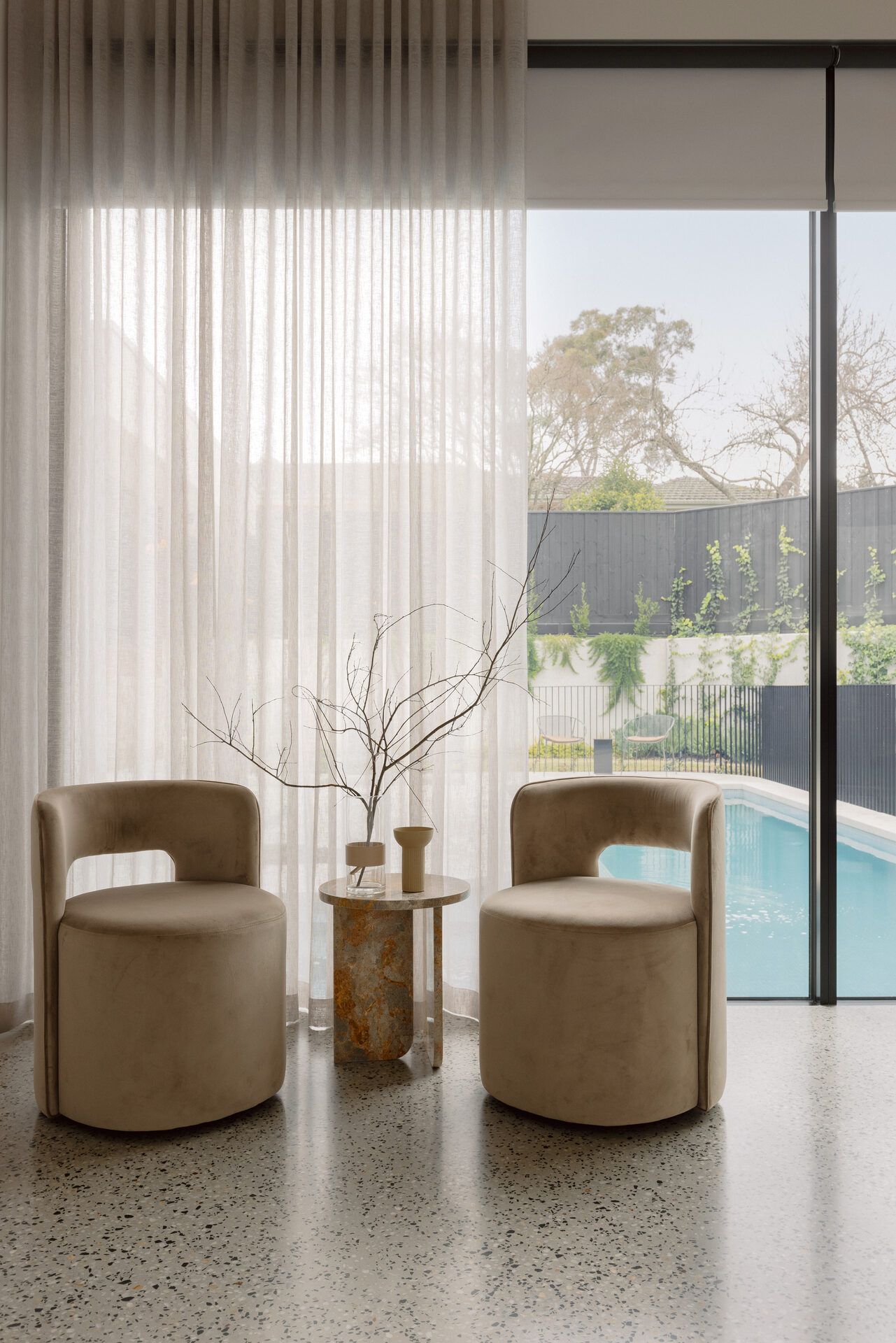 Light-filtering sheer curtains β Berwick project