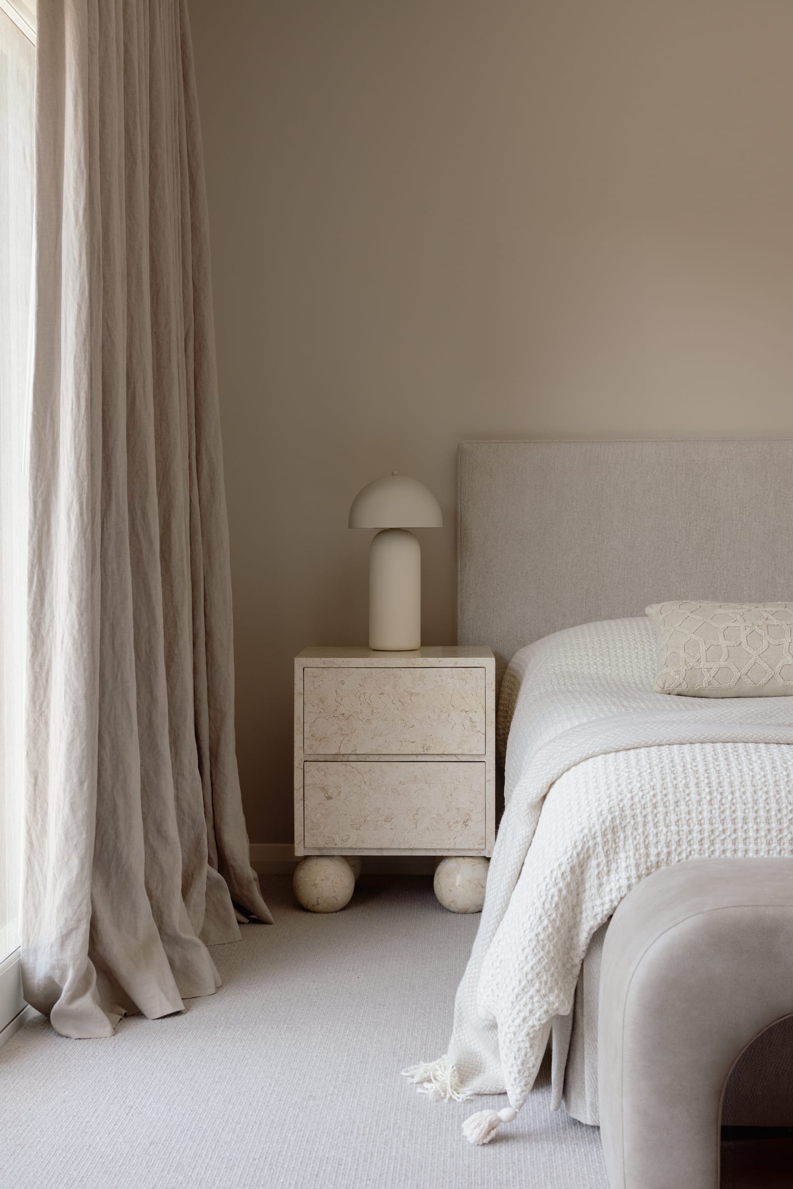 Hawthorn East home with floor-length blockout curtains