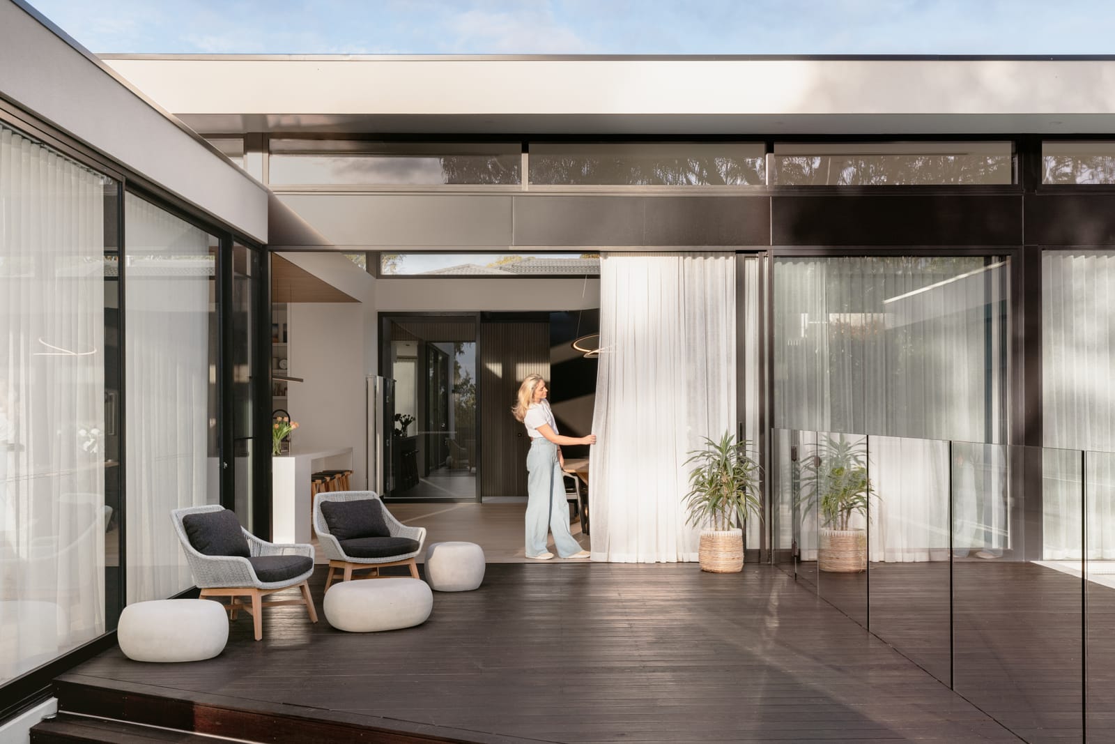Large void windows in a Mount Eliza home losing heat in winter