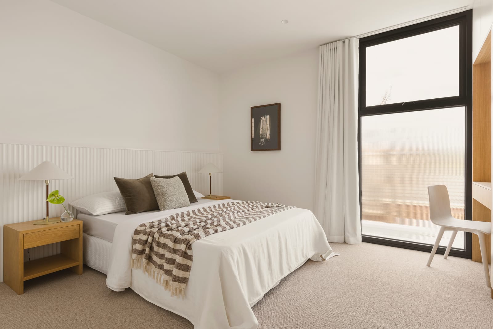 Decorative drapery curtains with blockout lining in a Telford home