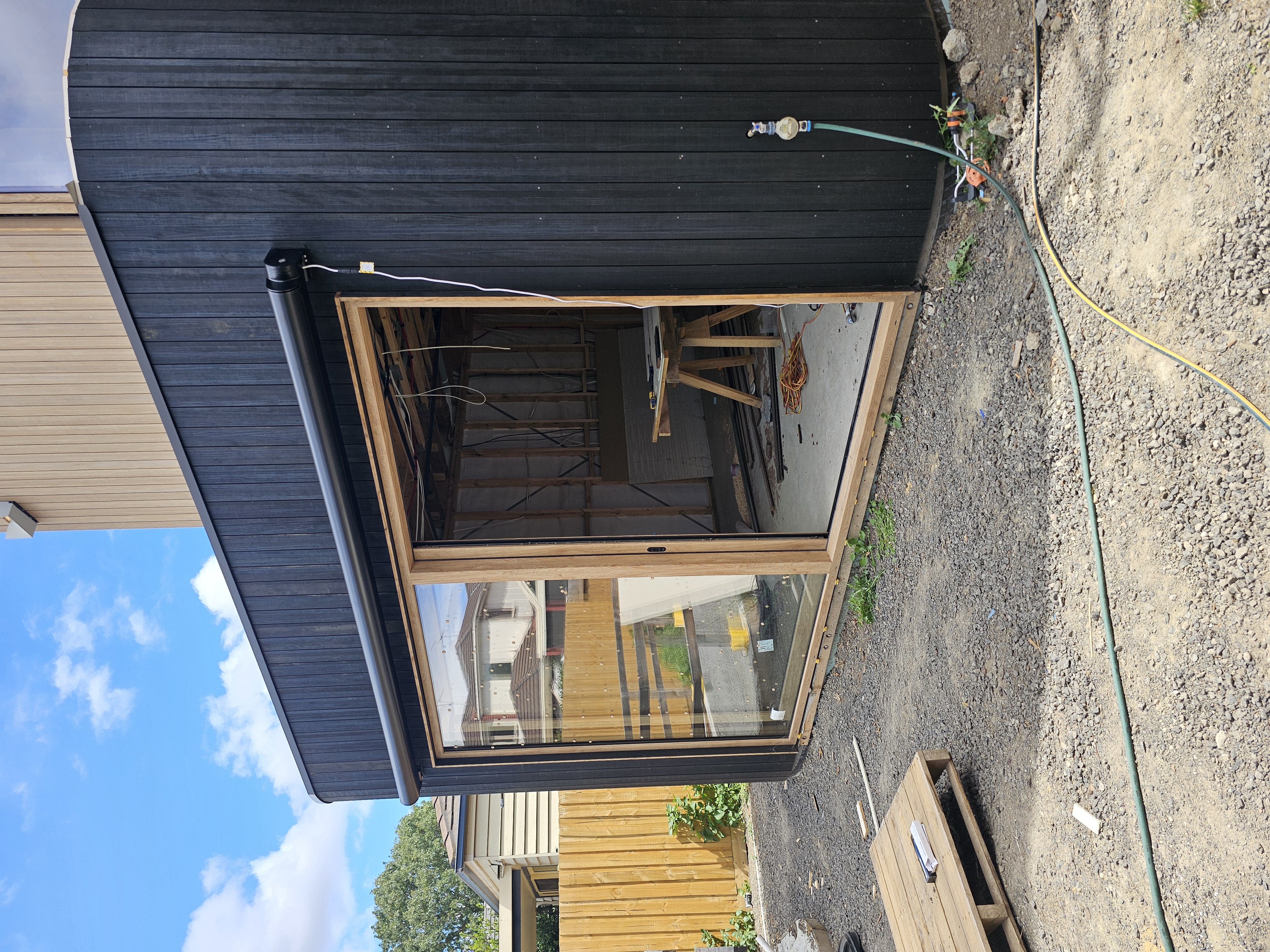Folding arm awning shading a Melbourne patio