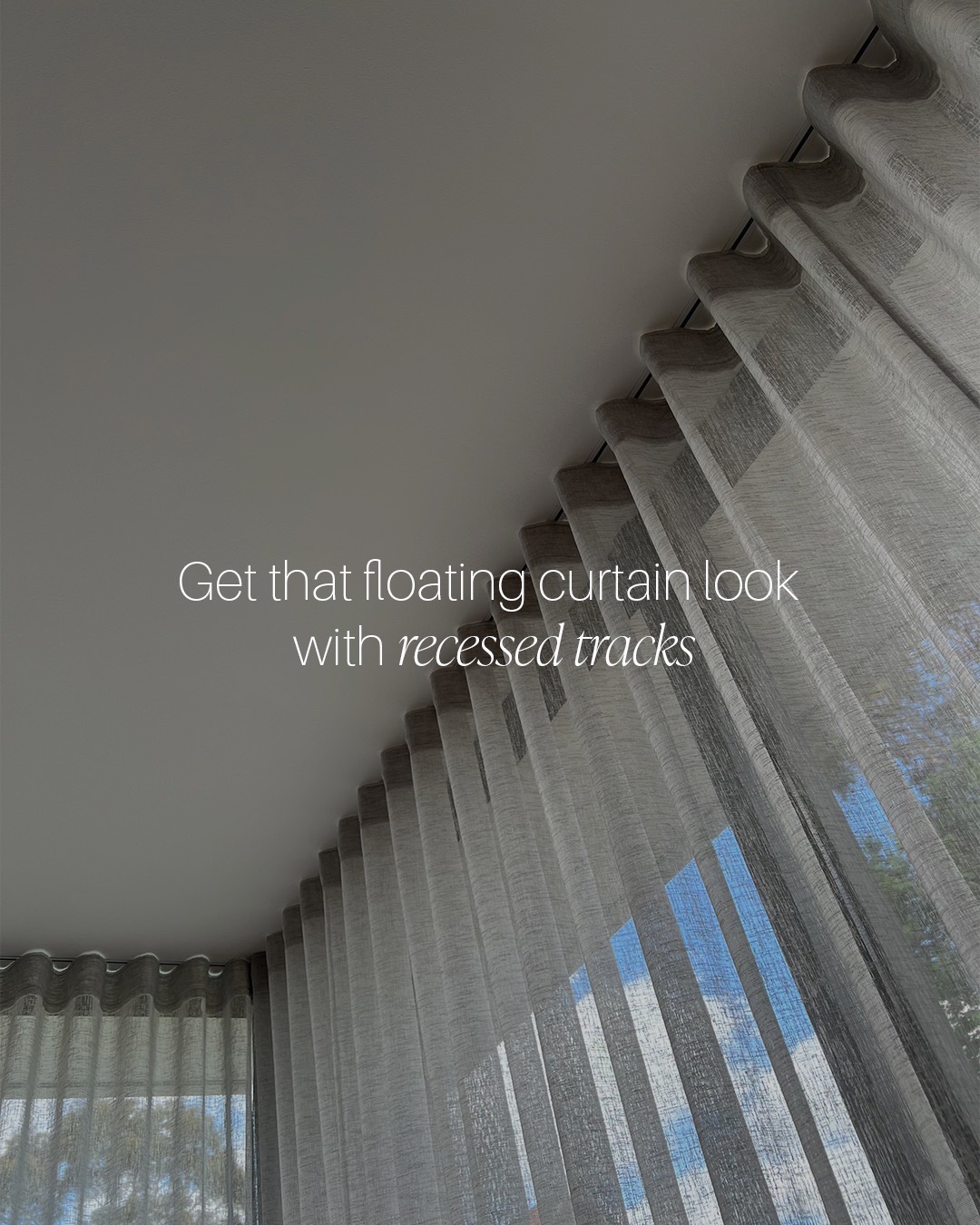Recessed pelmet and ceiling mount track installation