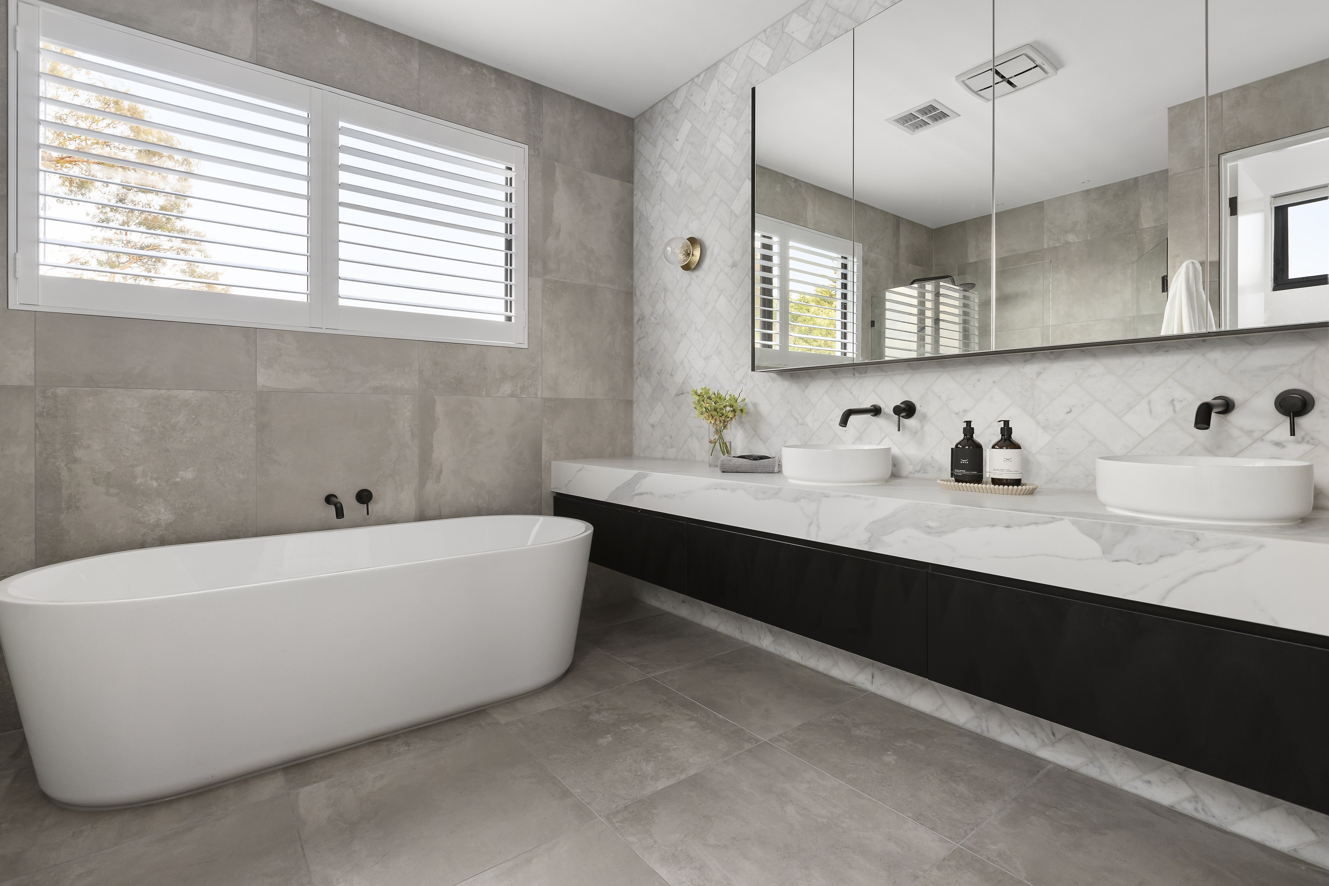 Glen Iris — bathroom PVC plantation shutters