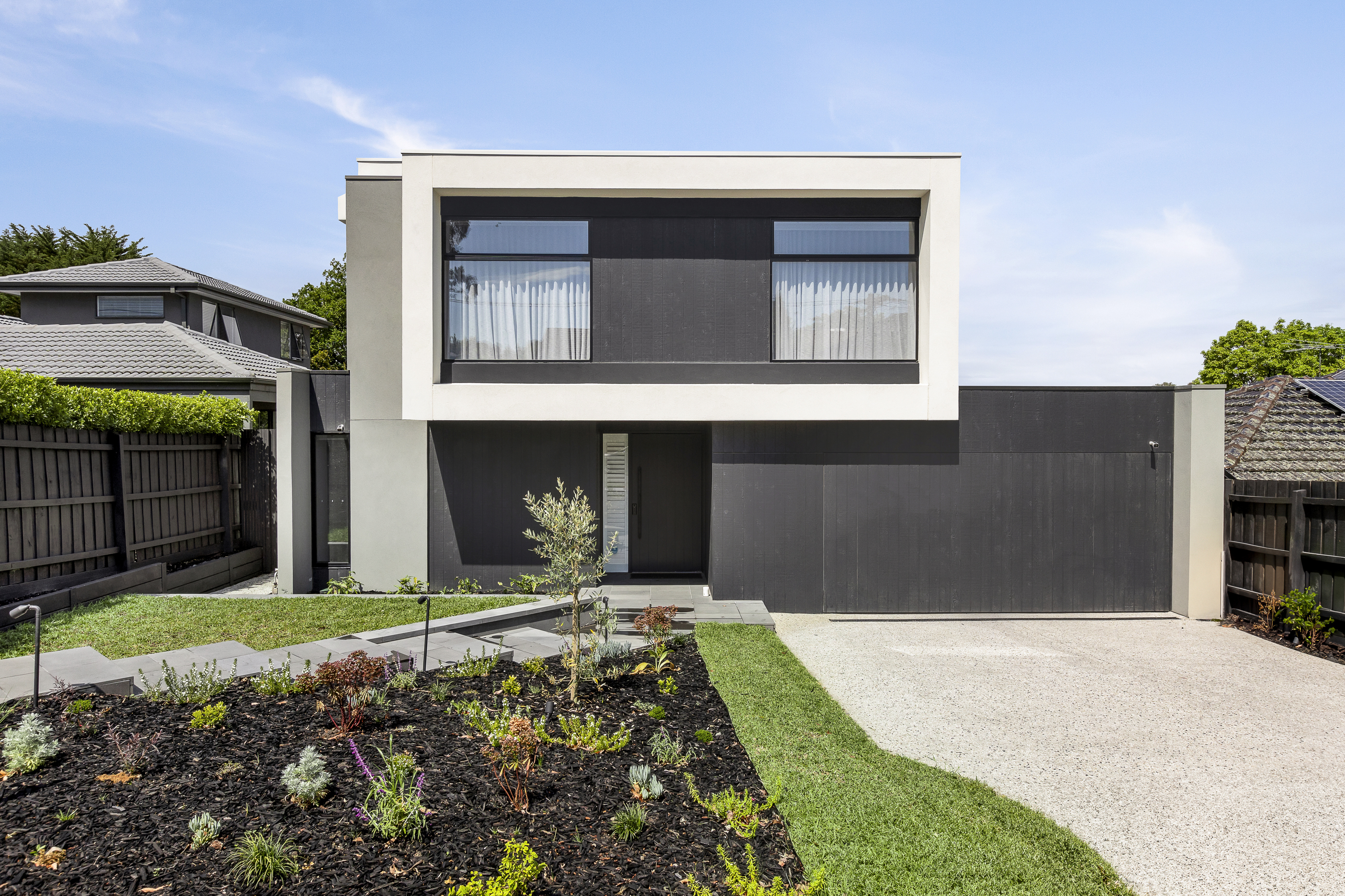 Glen Iris VIC — custom Thomas Archer home with motorised sheers and roller blinds by Tiptop Blinds