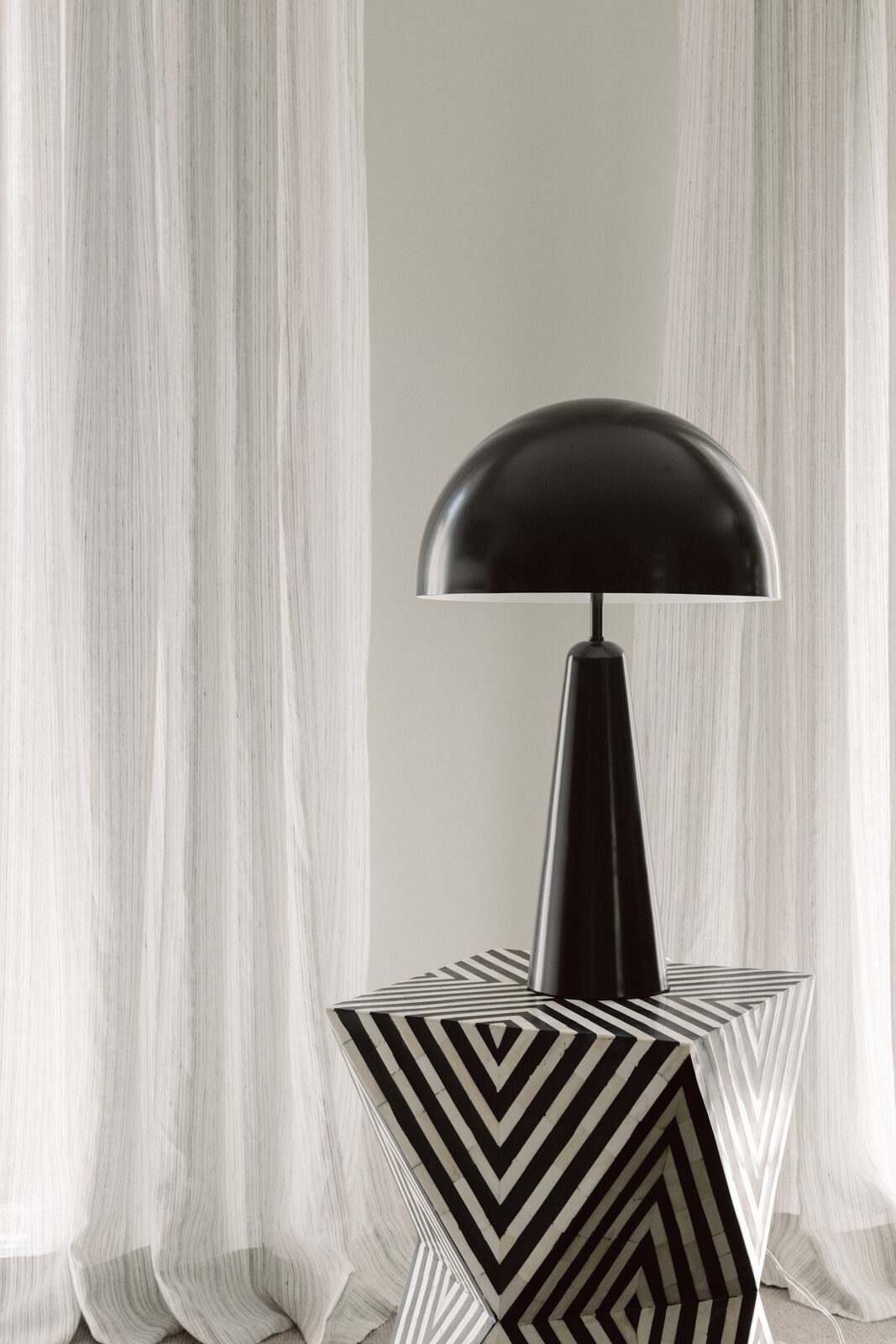 Hawthorn East — second sitting room with black decorative rods