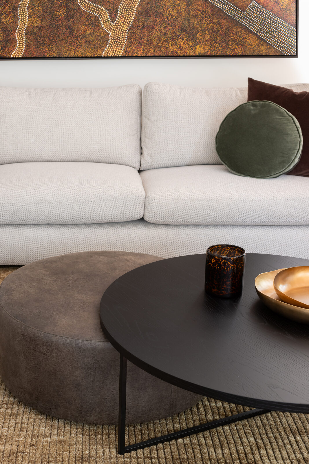 Hawthorn East — pared-back family room window furnishings
