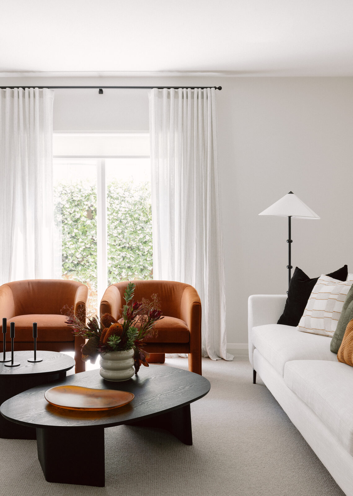 Hawthorn East — formal living room ball finial detail